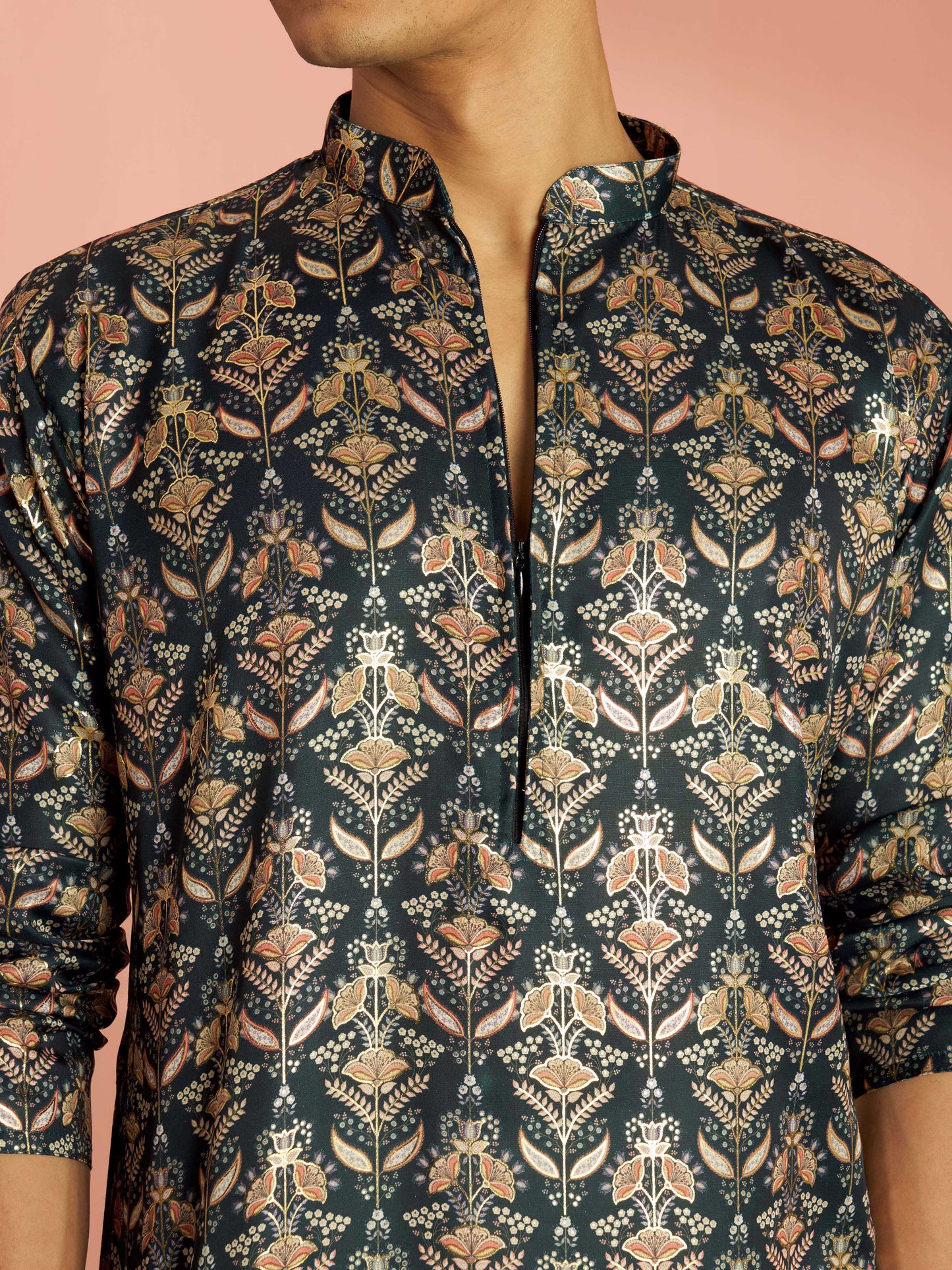 Brown Silk Blend Party Wear Men's Kurta