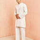 Cream Cotton Festival Wear Men'S Kurta Set