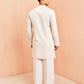 Cream Cotton Festival Wear Men'S Kurta Set