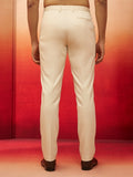 Beige Cotton Lycra Festival Men's Pant
