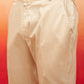 Beige Cotton Lycra Festival Men's Pant