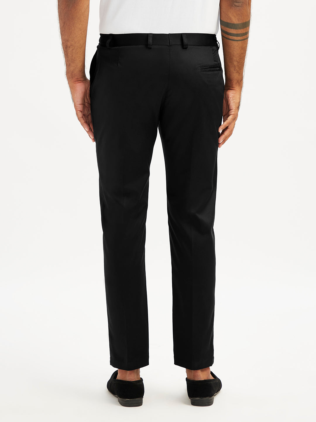 Black Cotton Lycra Festival Men's Pant