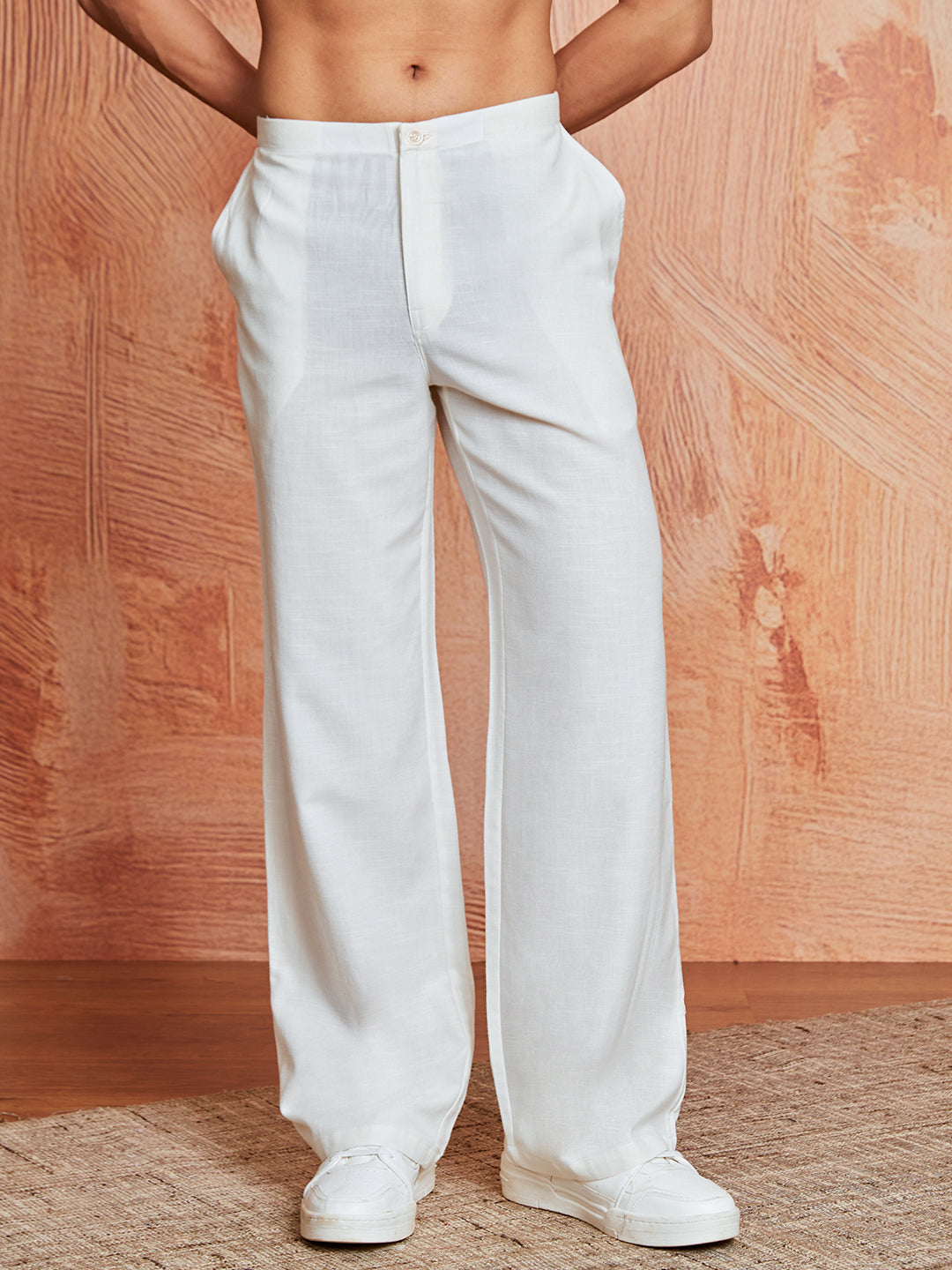White Cotton Festival Men's Pant
