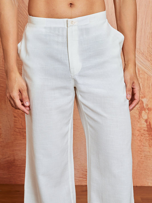 White Cotton Festival Men's Pant
