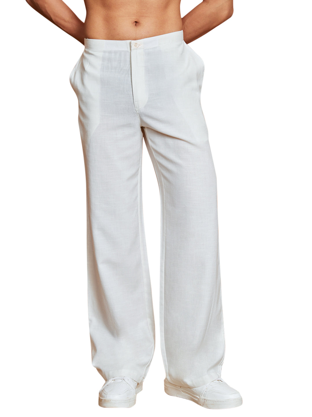 White Cotton Festival Men's Pant