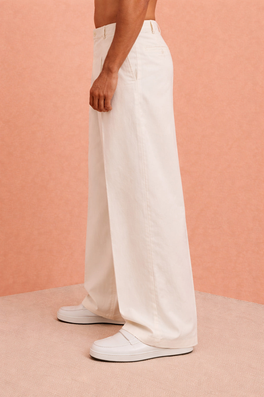 Cream Cotton Lycra Festival Wear Men's Pant