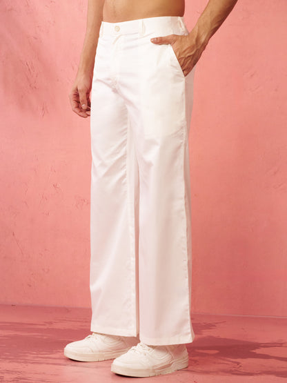 Cream Fine Satin Festival Men's Pant