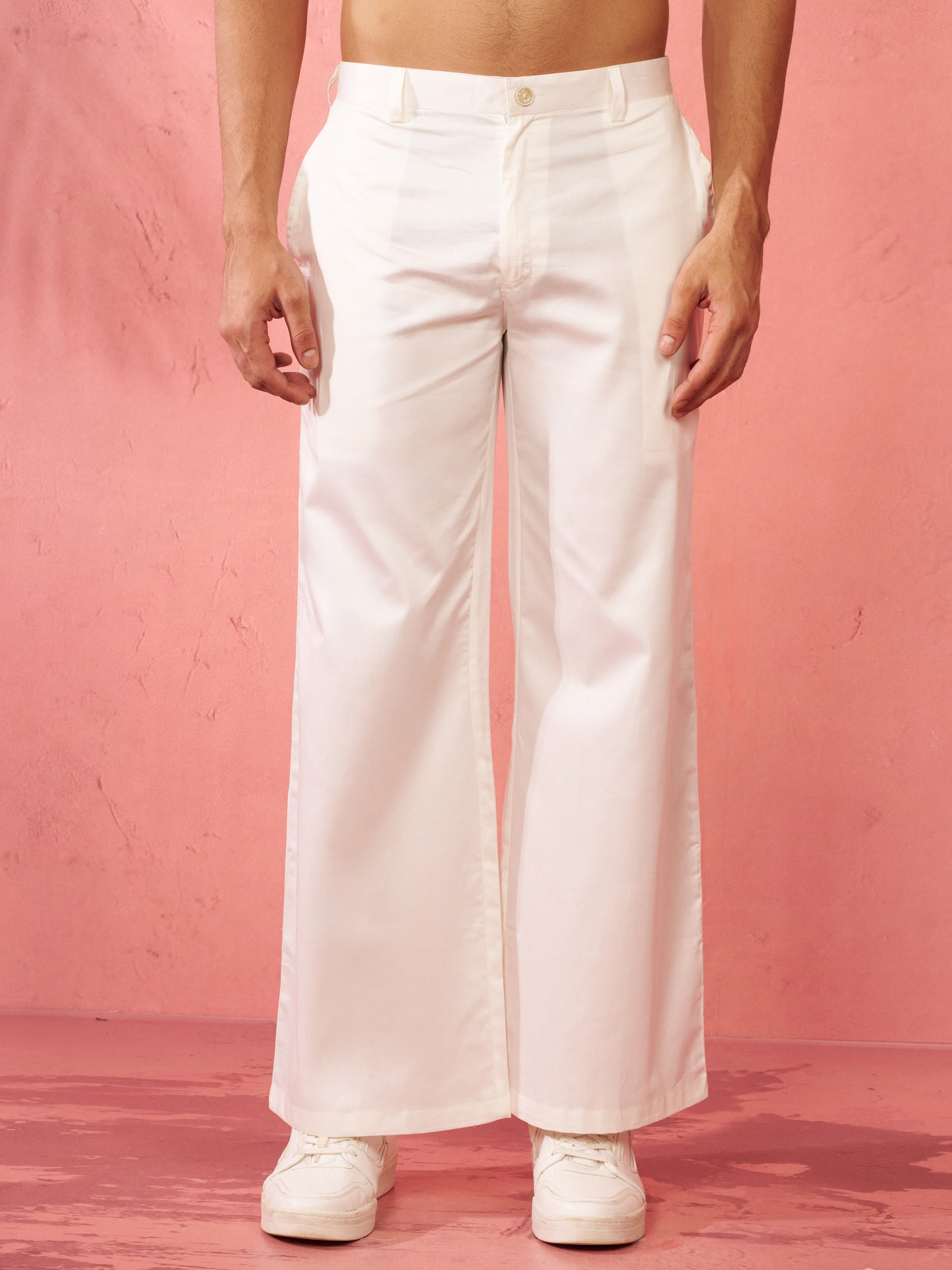 Cream Fine Satin Festival Men's Pant