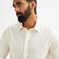 Cream Cotton Blend Party Wear Men's Pant