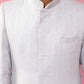 Grey Silk Blend Wedding Men's Sherwani Set