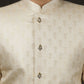 Gold Silk Blend Wedding Men's Sherwani Set