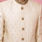 Maroon Silk Blend Wedding Men's Sherwani Set