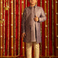 Boys' Purple And Cream Ethnic Mirror Combo Set