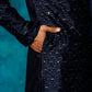 Men's Blue Silk Blend Kurta Pyjama Set