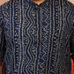 Blue Silk Blend Party Wear Men's Kurta Set