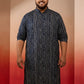 Blue Silk Blend Party Wear Men's Kurta Set