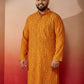 Green Silk Blend Party Wear Men's Kurta Set