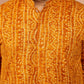 Mustard Silk Blend Party Wear Men's Kurta Set