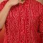 Red Silk Blend Party Wear Men's Kurta Set