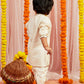 Cream Silk Blend Diwali Boys Kurta Set