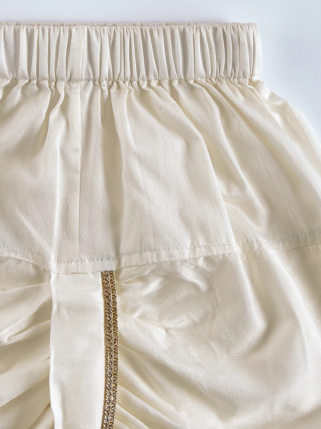 Cream Silk Blend Diwali Boys Kurta Set