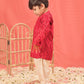 Red Rayon East Boys Kurta Set