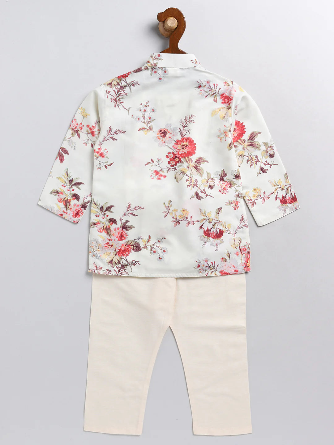 Off White Rayon Diwali Boys Kurta Set