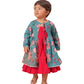 Blue Cotton Raksha Bandhan Wear Girls Anarkali Set