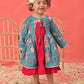 Blue Cotton Raksha Bandhan Wear Girls Anarkali Set