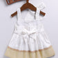 White Chanderi Onam Wear Girls Co-Ord Set