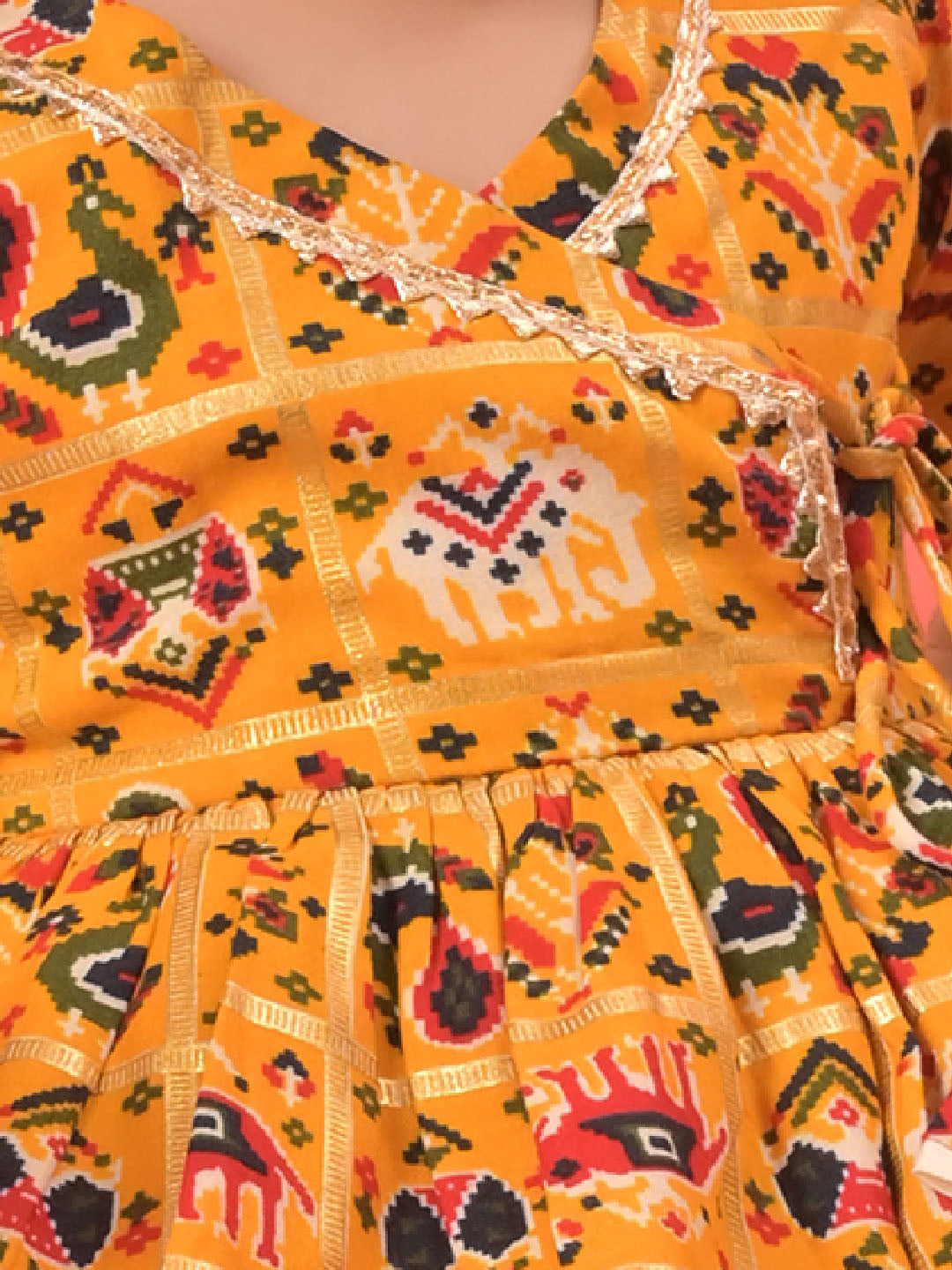 Yellow Rayon Party Wear Girls Dhoti Kurta Set