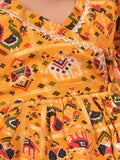 Yellow Rayon Party Wear Girls Dhoti Kurta Set