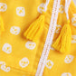 Yellow Cotton Blend Raksha Bandhan Wear Girls Dhoti Kurta Set