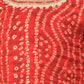 Red Rayon Wedding Wear Girls Kurta Set