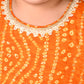 Yellow Rayon Wedding Wear Girls Kurta Set