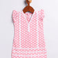 Pink Cotton Raksha Bandhan Wear Girls Kurta Set