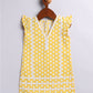 Yellow Cotton Raksha Bandhan Wear Girls Kurta Set