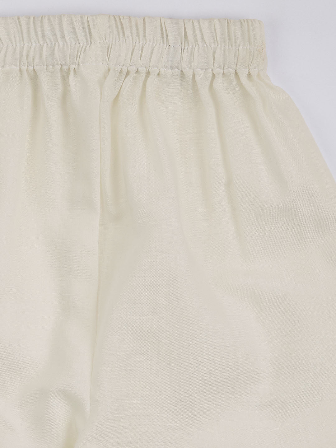 Cream Cotton Diwali Wear Girls Kurta Set