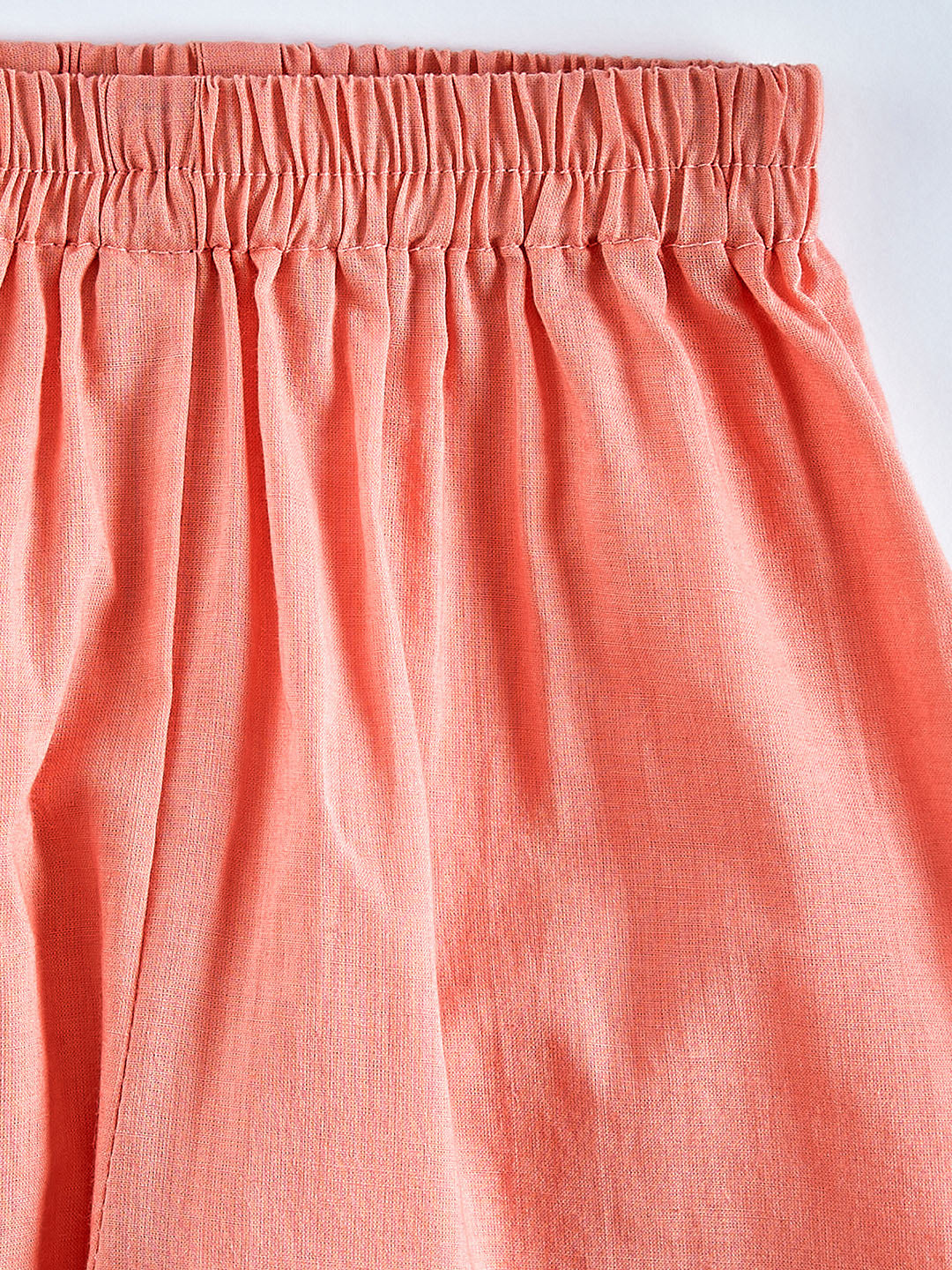Pink Cotton Diwali Wear Girls Kurta Set