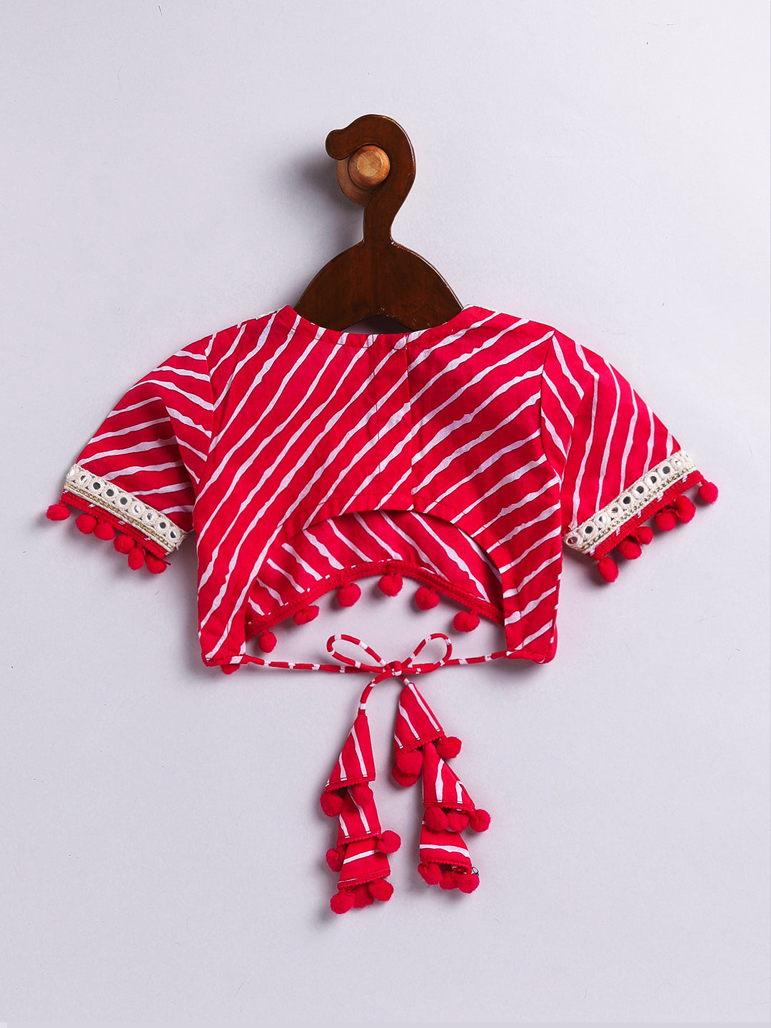 Pink Cotton Raksha Bandhan Wear Girls Lehenga Choli Set