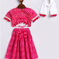Pink Cotton Raksha Bandhan Wear Girls Lehenga Choli Set