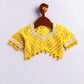 Yellow Cotton Raksha Bandhan Wear Girls Lehenga Choli Set