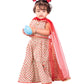 Mint Green Cotton Raksha Bandhan Wear Girls Lehenga Choli Set