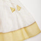 White Chanderi Onam Wear Girls Lehenga Choli Set