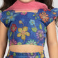 Blue Organza Wedding Wear Girls Lehenga Choli Set Lehenga