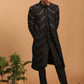 Black Silk Blend Wedding Men's Coat