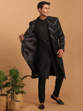 Black Silk Blend Wedding Men's Coat
