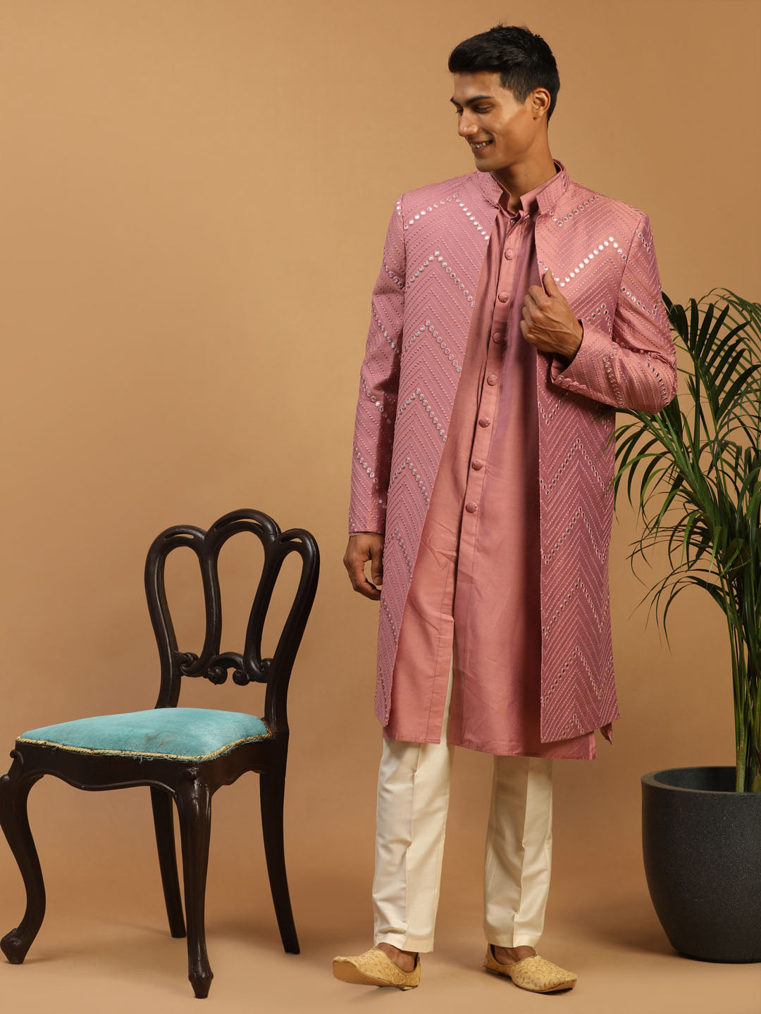 Onion Silk Blend Wedding Men's Coat