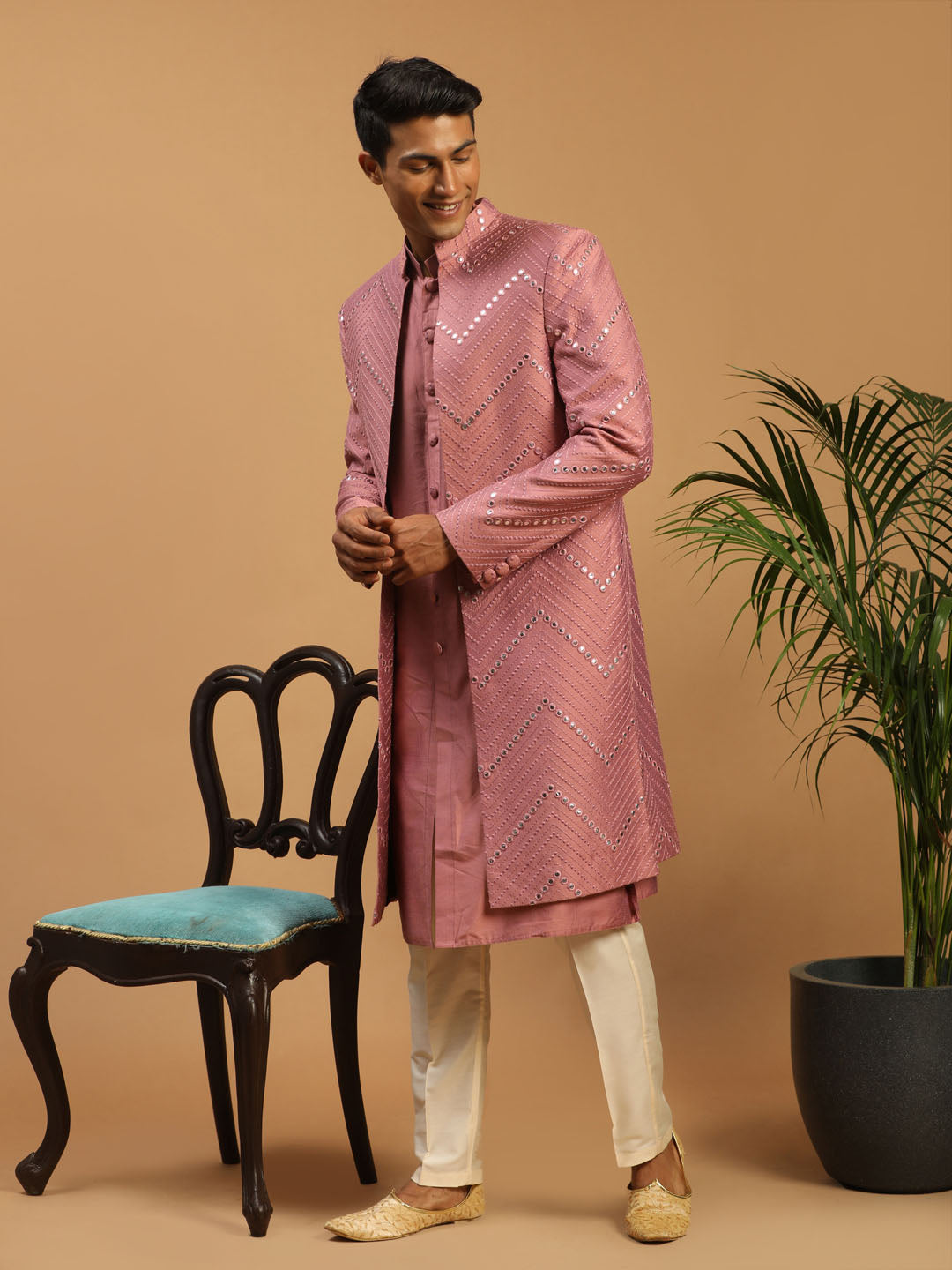 Onion Silk Blend Wedding Men's Coat