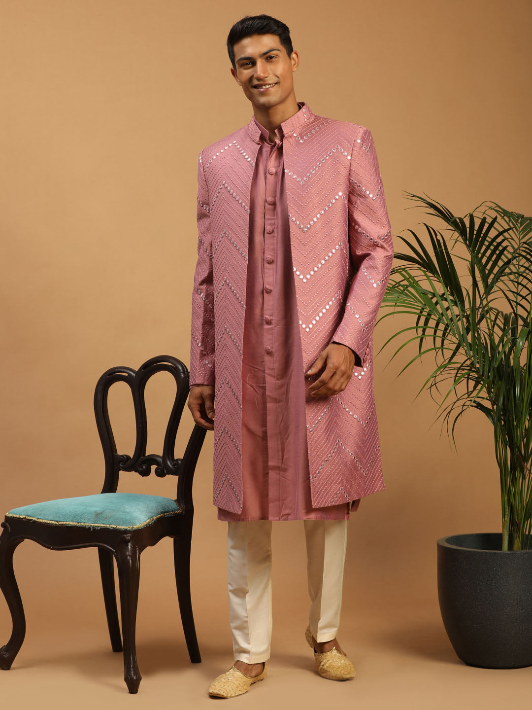 Onion Silk Blend Wedding Men's Coat